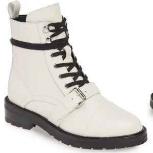 ALLSAINTS Donita Combat Boot White Size 37 / US 7